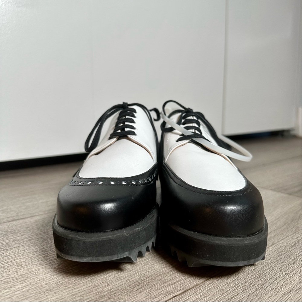 Robert Clergerie x Dover Street Market Platform Oxfords Black White NEW - Picture 6 of 12